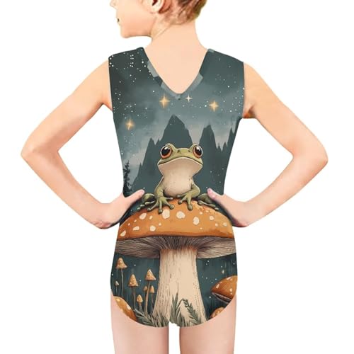 Image of Girls Fashion Print One Piece Swimsuit Bathing Suit Gymnastic Leotard for Kids, 5-14 Years
