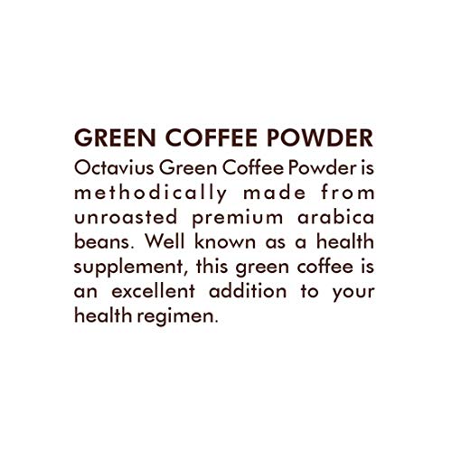 Image of Octavius Classic Green Coffee Powder 250g | 100% Pure Unroasted Arabica Beans | Natural & Mild Flavour | Fresh, Unprocessed Coffee Powder | Easy to Brew Beverage