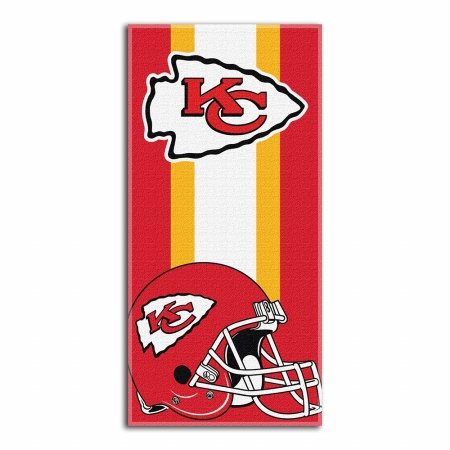 Image of Northwest NFL Kansas City Chiefs Unisex-Adult Beach Towel, 30 inch x 60 inch, Zone Read