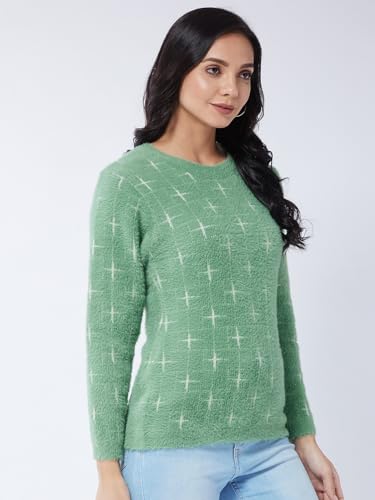 Image of Modeve Women Flower Print Sweater for Winters||Winterwear||