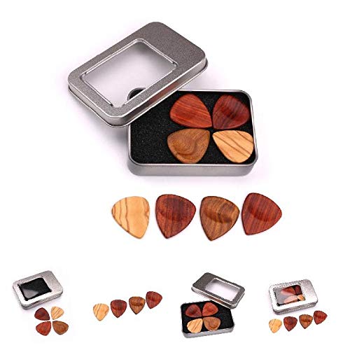 Gelentea Lot de médiators en bois avec étui de rangement Accessoires pour guitare, basse, banjo - Les Beatles, Paul McCartney, John Lennon, RIngo Starr, George Harrison Gelentea Lot de médiators en bois avec étui de rangement Accessoires pour guitare, basse, banjo – Image 7
