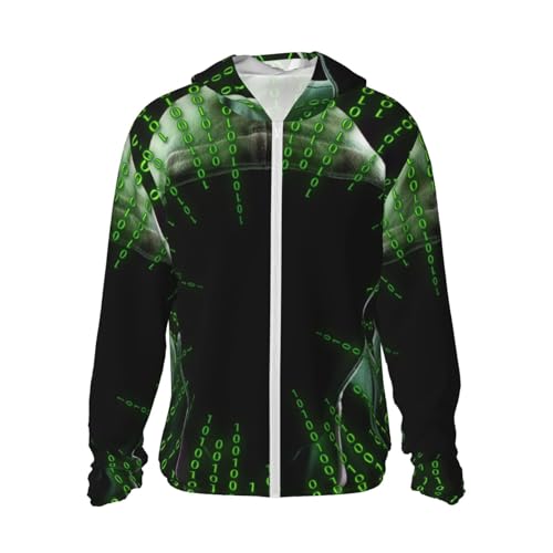 Veste anti-UV à séchage rapide Green Hacker, veste à capuche légère contre le soleil