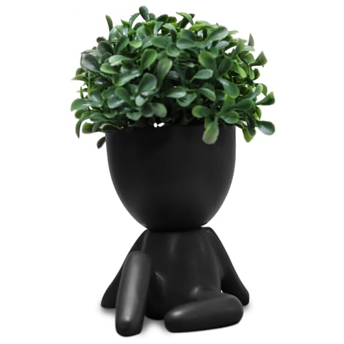 Zerzsy Cute Faux Succulent Desk Decor, Small Fake Plants Decor for Bedroom and Bathroom, Lovely Faux Succulent Desk Decoration for Office and Home - Set of 1