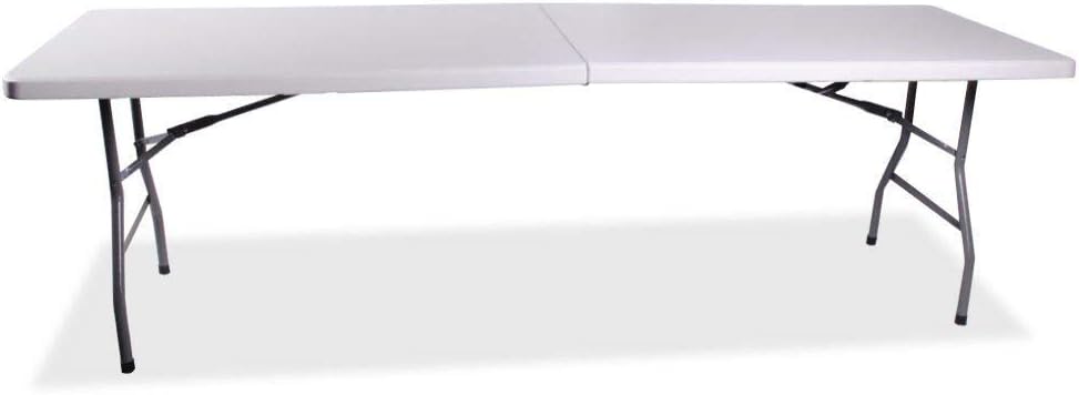BAKAJI Tavolo Pieghevole 244x76cm HDPE con Maniglia