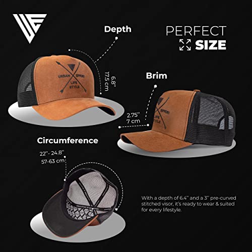 Image of Urban Effort Trucker Hat for Men - Mesh Back Baseball Cap, 5 Panel Snapback Hats for Men and Women
