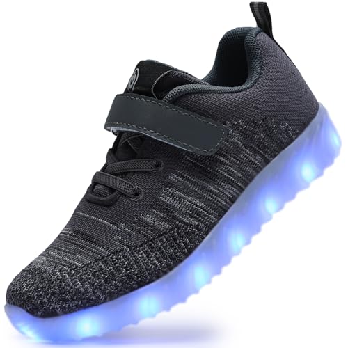 AoSiFu Kids Light Up Shoes Toddler Girls Boys Breathable Led Flashing Sneakers USB Charge