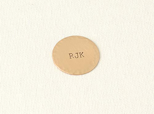 Generic Bronze Golf Ball Marker With Personalized Initials And Hammered Pattern thumb #2