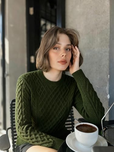 Image of v28 Women Crew Neck Knit Stretchable Elasticity Long Sleeve Sweater Jumper Pullover