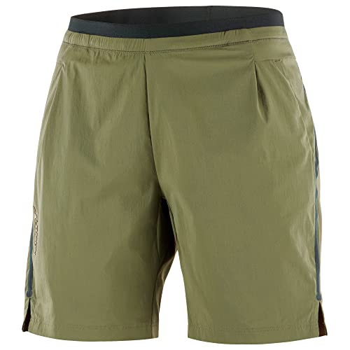SALOMON(サロモン) ジャージ RUNLIFE SHORTS レディース LC2028500 LC2028600 パンツ 半ズボン ショート丈 ハーフパンツ 撥水 M 02.グレープリーフ