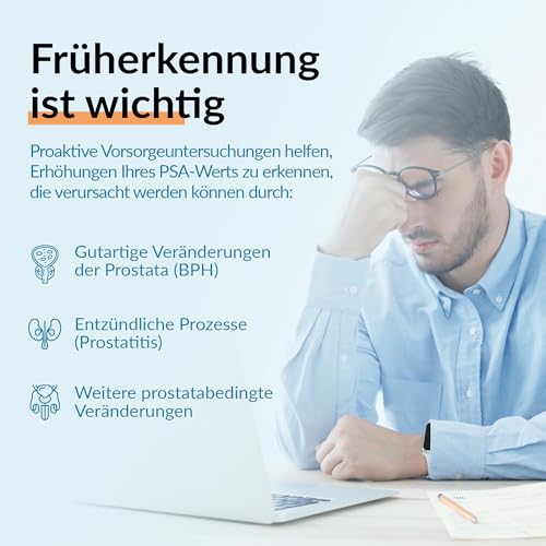 GetTested PSA-Schnelltest für zu Hause für Männer – Prostata-Gesundheitscheck und Selbsttest, schneller 5-Minuten-Bluttest zur Erkennung erhöhter PSA-Werte