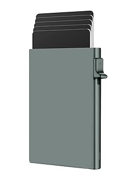 VOGARD Aluminium Pop-Up Slim Card Wallet for Men & Women | RFID Blocking, Minimalist Design, Holds Up to 8 Cards (Grey) - image, photos
