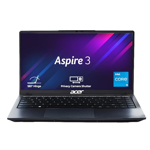 Image of Acer Aspire 3,13th Gen, Intel Core i5-1334U Processor, 16 GB RAM, 512 GB SSD, Full HD IPS, 14.0 inch /35.56 cm, Win 11 Home, MS Office,Steel Gray, 1.45 kg, A324-53, Backlit Keyboard,Thin and Light Laptop