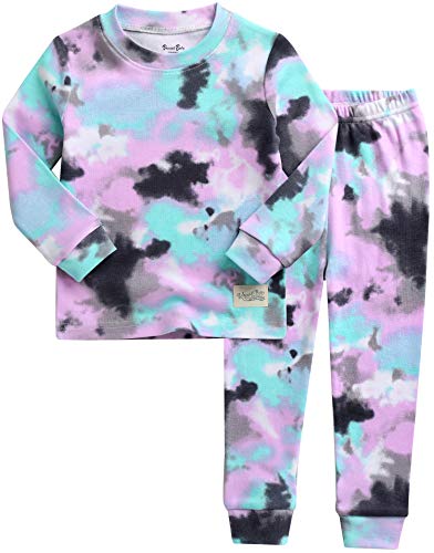 VAENAIT BABY Kids Junior 100% Cotton Sleepwear Pajamas 2pcs Set Tiedye-Lavenderblack-247 JS