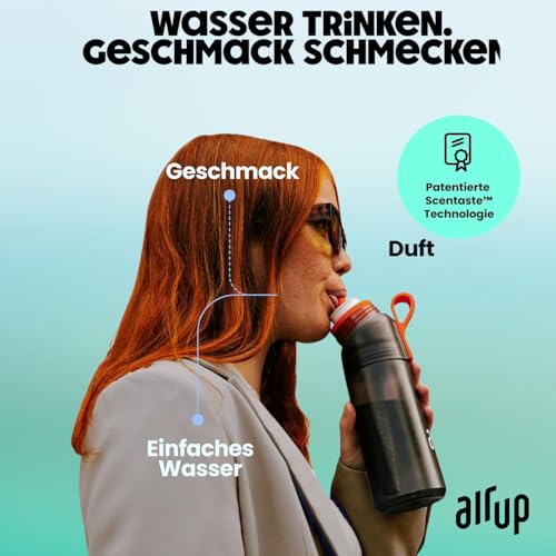 air up Flasche Twist Pro Original 600ml, Starter Set in Blue Pulse inkl Pods in 5 Geschmacksrichtungen I Trinkflasche mit Geschmack, zuckerfrei I spülmaschinenfest & BPA frei