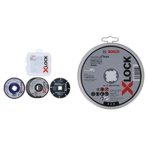 Kit accessoires Bosch X-LOCK et disques à tronçonner surface plate de précision