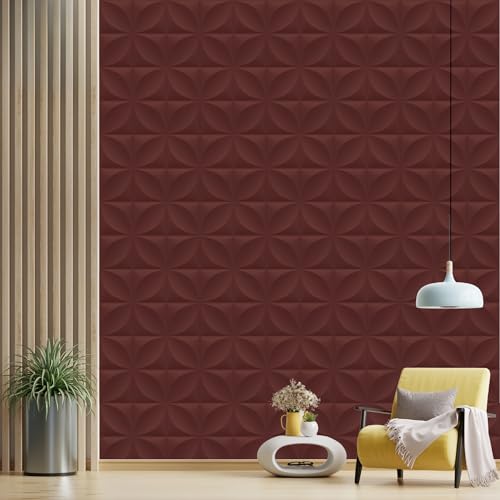 Image of Kayra Decor 3D Wall Panel - USA Certified SGS Approved Butterfly Design Ruby Rose Color 19.7 inch x 19.7 inch (Pack of 18) - Covers 48.51 Sq. Ft.