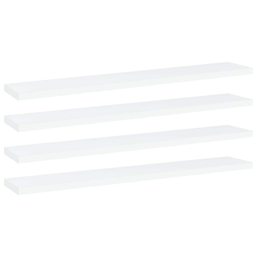 vidaXL 4x Bookshelf Boards Living Room Kitchen Furniture Shelf Accessory Extra Shelf Panel Replacement Bookshelf Board White Engineered Wood — image 1