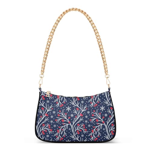 Sac à main tendance style cabas pour femme motif flocons bleu marine