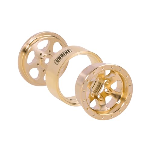 INJORA 1.0 Messing Beadlock Rad -4.7mm Offset Felge für 1/24 1/18 RC Crawler SCX24 FCX24 TRX4M Ascent18 (W1011)