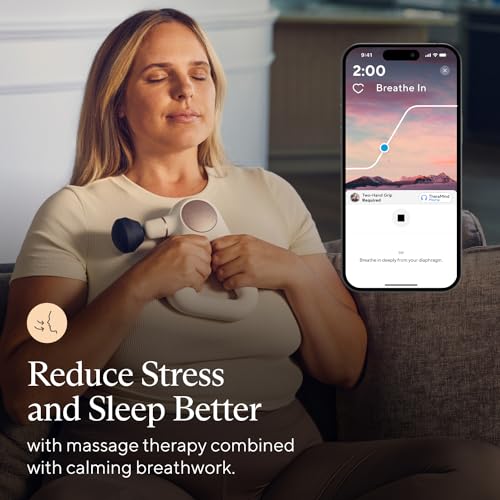 Deep Tissue Percussion Massage Gun for Stress Relief & Pain in Neck, Back, Leg, Knee, Shoulder - White