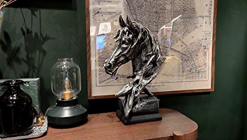 image for LOOYAR Resin Horse Head Statue Sculpture Ornament Collectible Figurine