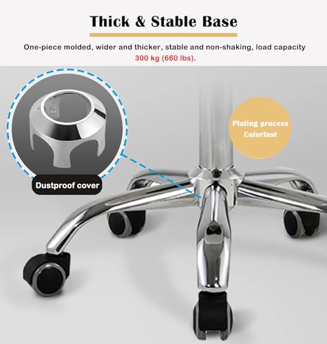 Image of Extra Tall Saddle Chair for Standing Desk, Home Office Ergonomic Chair 30 inch - 36 inch Adjustable Height, Gas Rise Saddle Stool with Wheels & Back Support(Black)