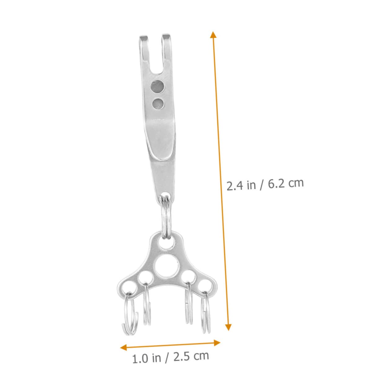 UPKOCH Tastiera di Cappello di Paglia Inossidabile Fibbia Portachiavi Arrampicata Carabiner per Le Chiavi Clip da Cintura per Chiavi Portachiavi A Clip Argento
