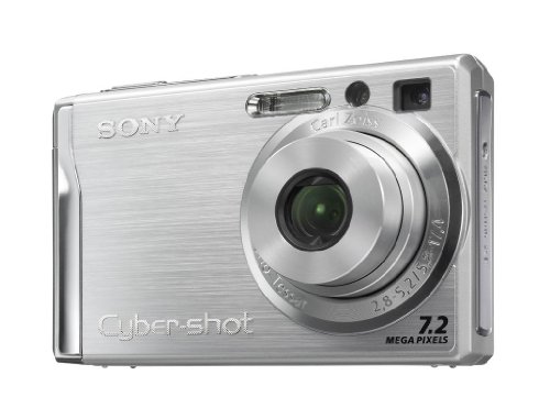 Sony DSC-W80 Appareil Photo numérique 7 mégapixels, Zoom Optique 3X, écran 6,4 cm (2,5 Pouces), stabilisateur d'image Noir