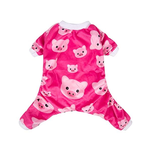 Cutebone pink pig dog pajamas cute cat clothes pet pjs onesie, medium p46m - image 3