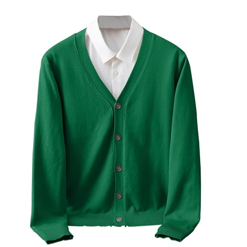 Dgoopd Mens Cardigan Sweater V Neck Button Down Cardigan Long Sleeve Knit Sweaters Slim Fit Lightweight Sweater Casual Tops