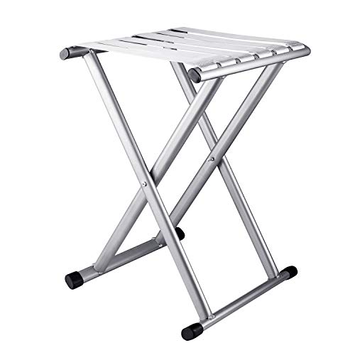 Folding Camp Stool 18.1in Height Comfortable Foldable,Hold up to 624lbs, Super Heavy Duty Camping Chair,Outdoor Big Tall Portable Adults for Fishing,Hunting,Sitting,Large Seat for Heavy Weight People