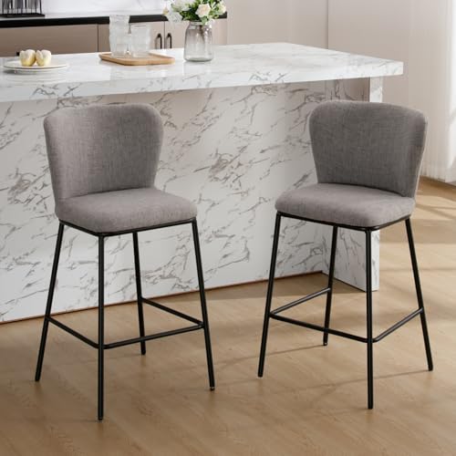 chairus Set di 2 Sgabelli da Bar in Tessuto di