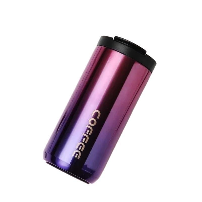 Taza térmica de acero inoxidable 304 for café, a prueba de fugas, portátil, for viaje, botella de agua, regalo de Navidad.(Pink-1PCS)