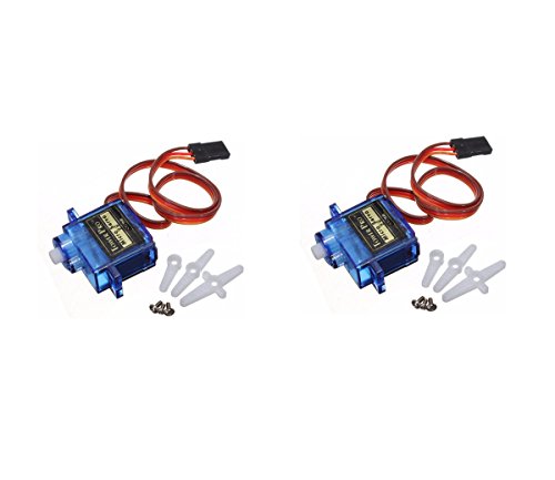 2X HeyNana Micro Servo Motor Para Arduino Raspberry Pi RC Robot Controles del Barco del Aeroplano del Helicóptero (2) Cover