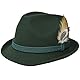 Melegari Brixen Tiroler Trilby Hut | Traditionelle Tiroler Schnur und Federn | Beliebte Berghut | Alpine Hut | Herren Damen | Sommer / Winter, grün, 60 cm