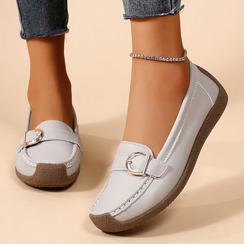 Women's Casual Comfortable Slip On Shoes Softsole Flat Walking Loafers for Daily Wear with Jeans Skirts Spring3