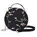 QUINTRA Damentasche Ganzfarb-Crossbody-Runde Tasche Handtasche kleine Mode Fresh Lace-Tasche Trageriemen Für Taschen (Black, One Size)