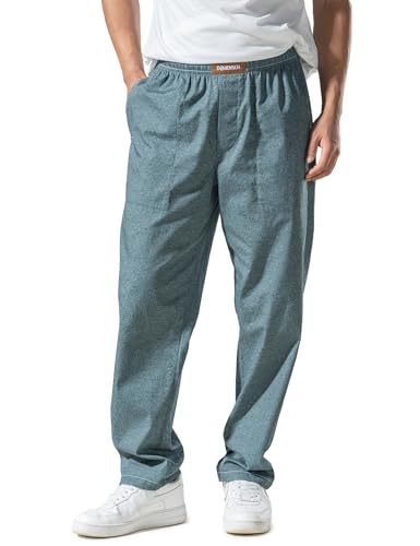 Image of DAMENSCH Relaxed Fit Premium Cotton Casual Style, Dual Pockets, Ultra light, Breathable, Anti-Bacterial, Stretchable, Soft Comfortable, Lounge Pyjamas For Men