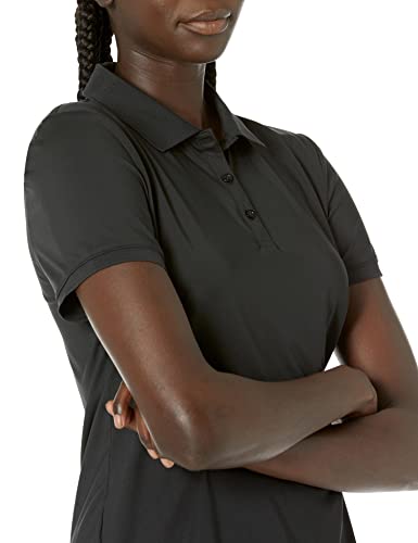 Amazon Essentials Women's Short-Sleeve Performance Polo, Black, X-Large #TOP2