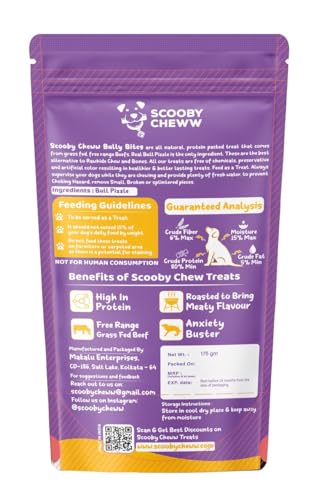 Scooby Cheww Organic Dried Bully Chew Thick Sticks 100% Natural Protein Rich Dog Treat, Long Lasting Single Ingredient, Rawhide Free, Dog Food for Small, Medium and Adult Dogs (Bully Bites)