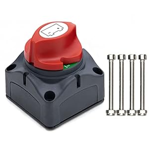 Slidefix Accu-scheidingsschakelaar batterijscheidingsschakelaar 12 V – 48 V. hoofdschakelaar voor auto RV marine boot…