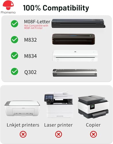 Phomemo M85 Portable Printers Wireless for Travel with Upgraded Touchscreen & Continuous Thermal Printer Paper 200 Sheets - Image 7