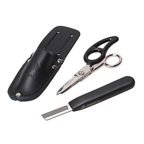 DataComm Snips and Knife Kit with Leather Pouch