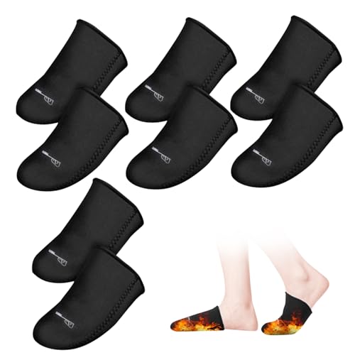 Gcroet Neoprene Toe Covers 4 Pairs Winter Thermal Feet Warmers Elastic Toe Warmers for Cycling Running Hiking Ice Baths, Black ..