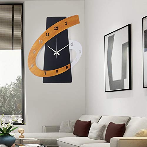 Triangle Wooden Wall Clock Handicraft Designer Big 12" Hanging Decor Vintage Nautical Silent Size Living Room