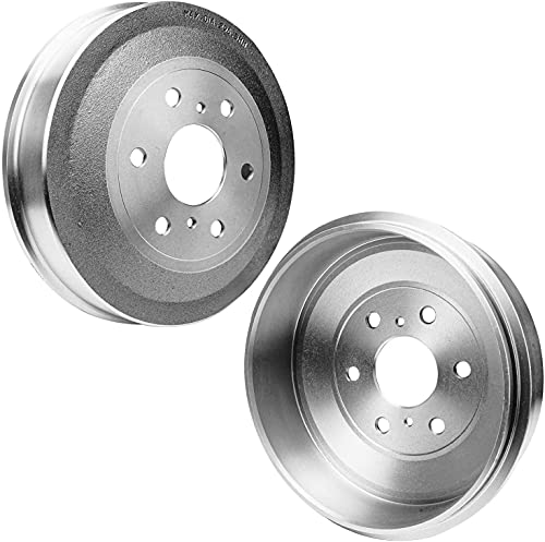 Image of Detroit Axle - Brake Kit for 2009-2013 Chevy GMC Silverado Sierra 1500 Front Drilled & Slotted Disc Brake Rotors Ceramic Brakes Pads Replacement Rear Brake Drums Brake Shoes