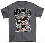 Fernando Mendoza Cartoon Style Las Vegas Football T-Shirt Adult Sizes (US, Alpha, X-Large, Regular, Regular, Charcoal Gray)