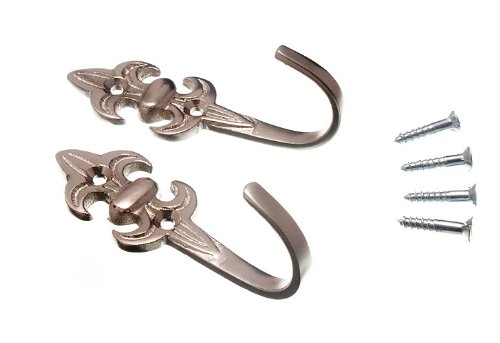 Raffhalter für Vorhänge, Fleur de LYS, matt verchromt, 55 mm, 50 Stück