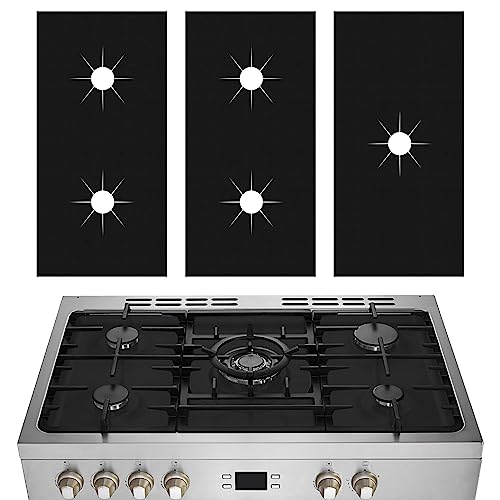 Dirkfigge 3pcs Gas Hob Range Protectors, 52.5x78cm Gas Hob Cover, Large Gas Hob Protector, Non-Stick Heat Resistant Stovetop Burner Protector Liner Cover Reusable Hob Covers For Gas Cookers
