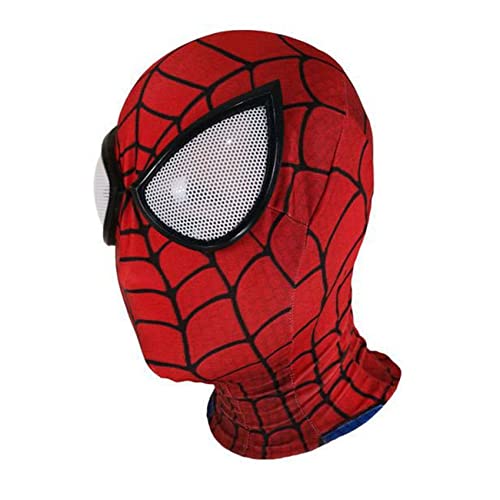 Masque Spiderman rouge The Amazing Spiderman Capuche Cosplay Superhero Headgear Lycra Masque Complet Halloween Film Jeu de Rôle Costume Prop Cover